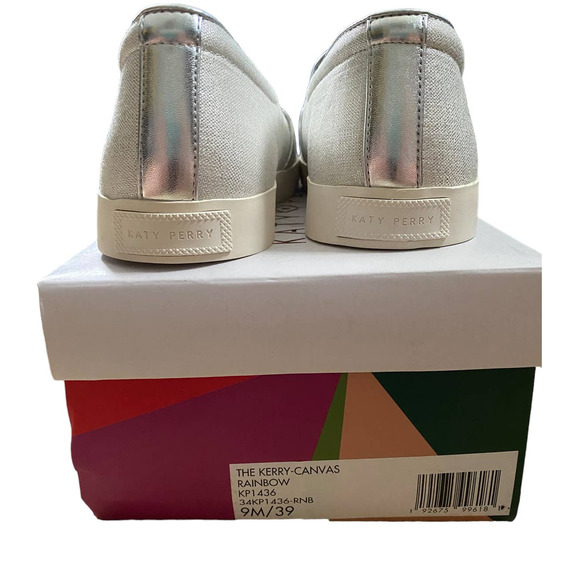 Katy Perry-The Kerry-Slip On Rainbow Sneaker-Size 9-New In Box-Canvas-Rainbow - Picture 4 of 9